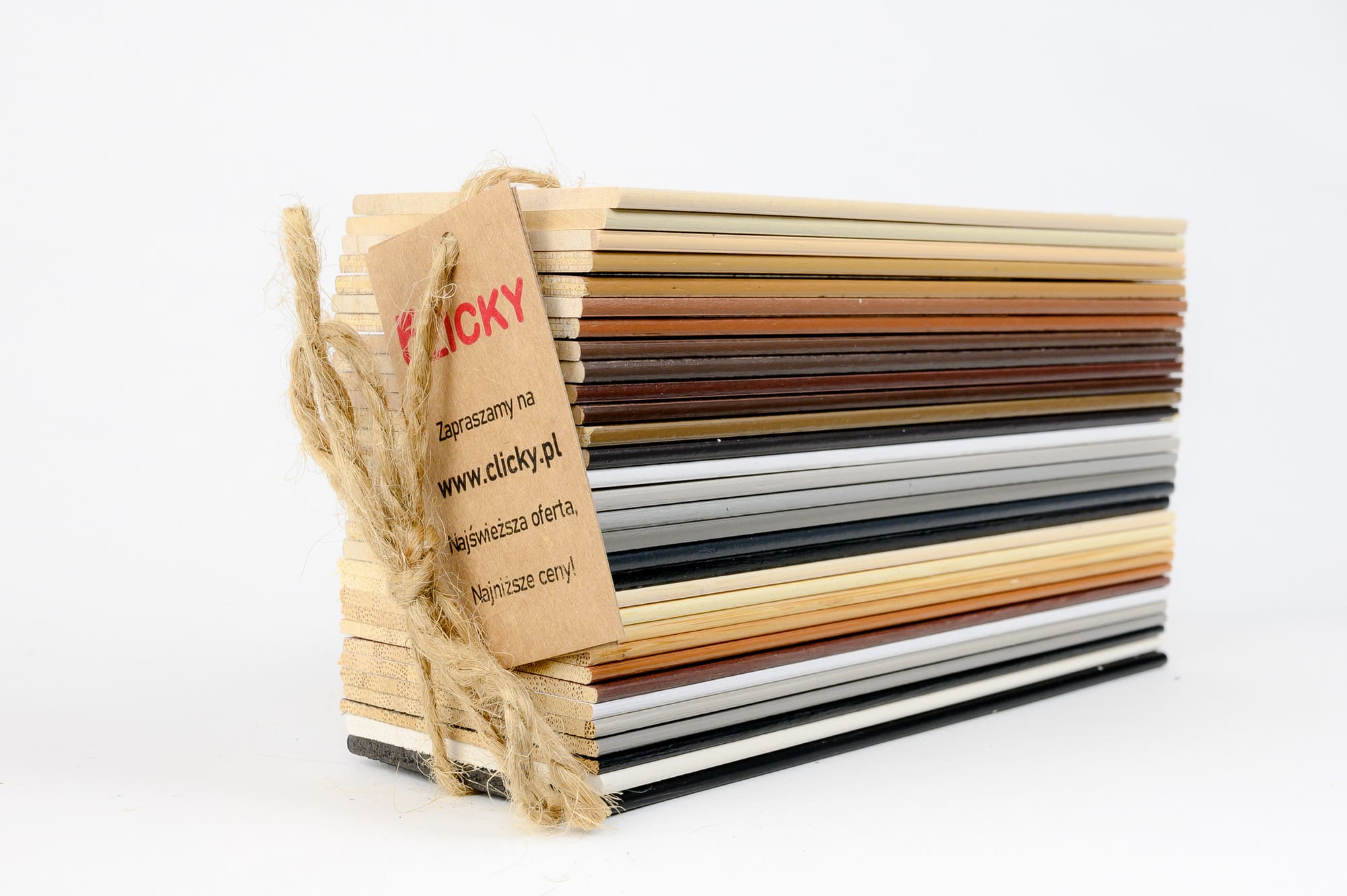 Wzornik CLICKY® Flip #1 – Drewno Lipowe, Bambus oraz Faux Wood