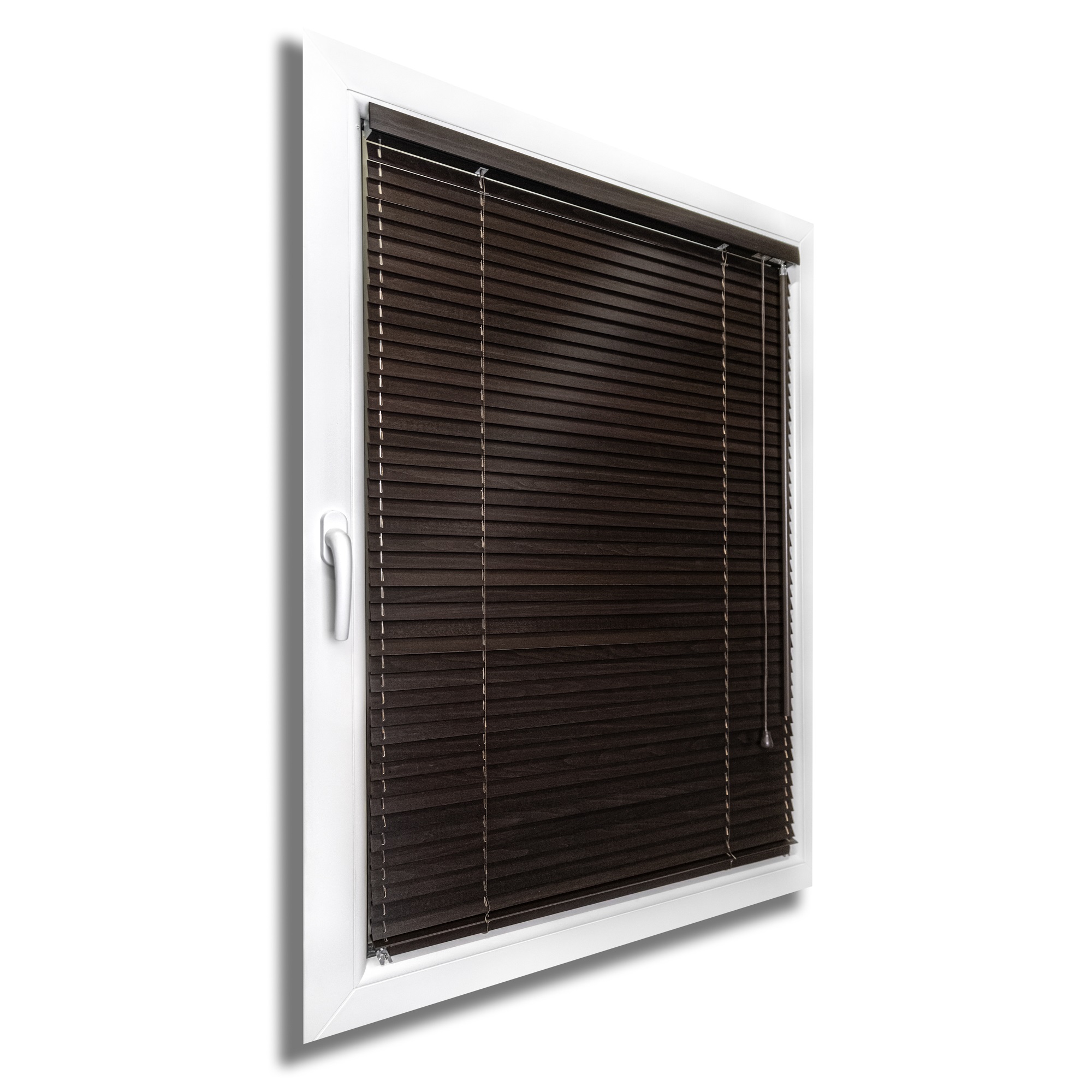 Żaluzja Lipowa – kolor Trufla – ciemny brąz – CLICKY® Flip 25 mm