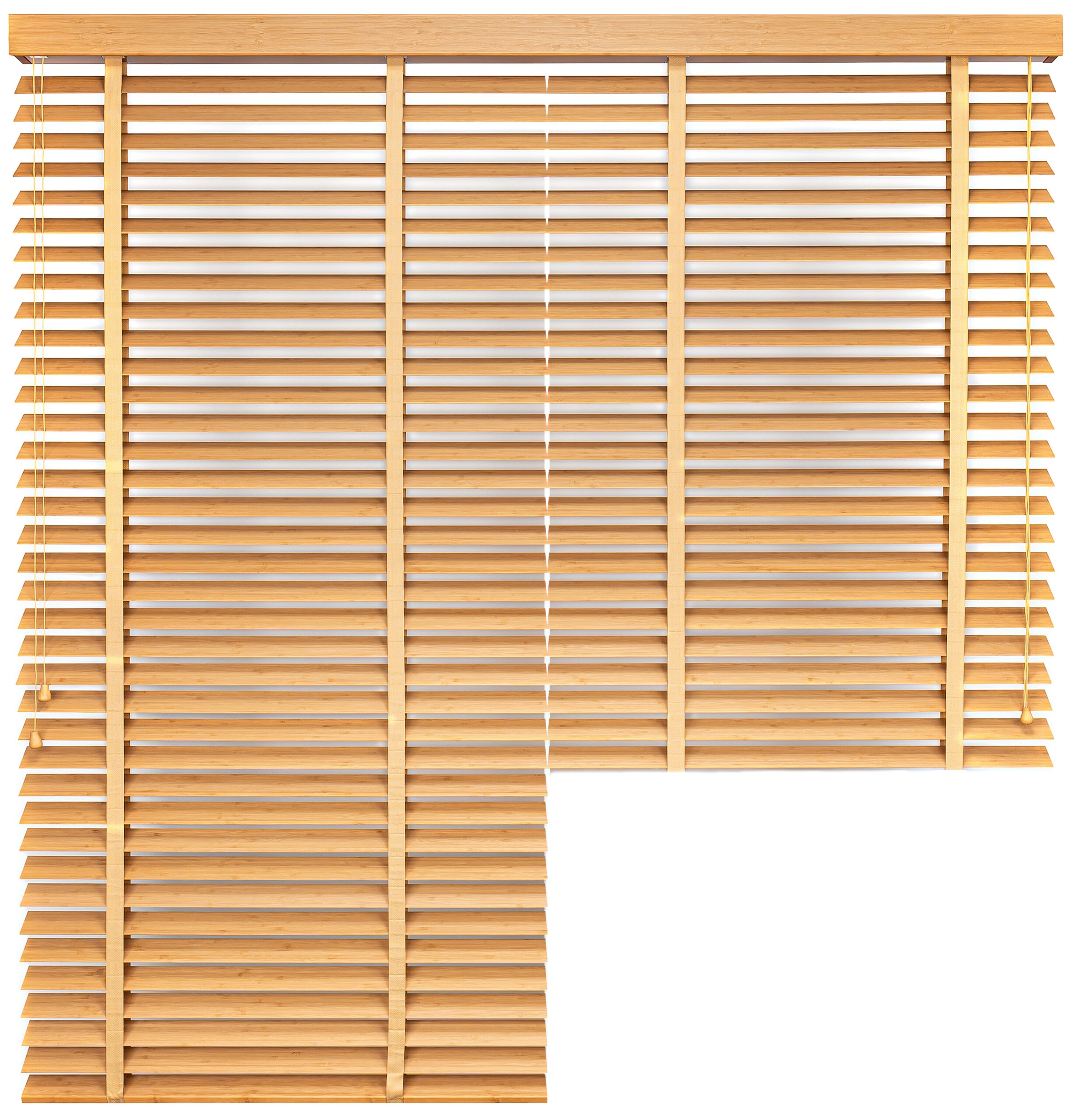 Żaluzja DUAL Bambusowa – kolor Graham – odcień naturalny, dębowy brąz – CLICKY® Flip 50 mm