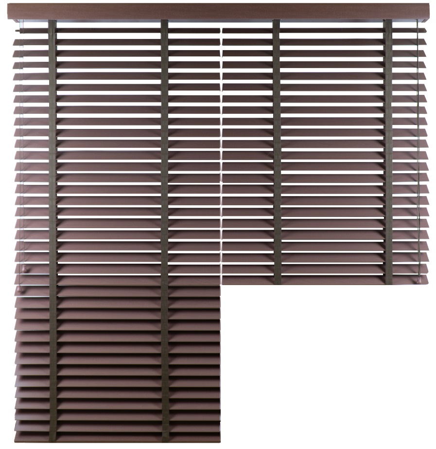 Żaluzja DUAL Lipowa – kolor Kakao – odcienie brązu, orzech – CLICKY® Flip 50 mm