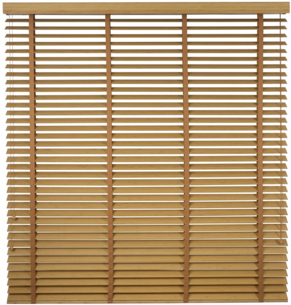 Żaluzja Bambusowa – kolor Musli – odcień naturalny, dębowy brąz – CLICKY® Flip 50 mm