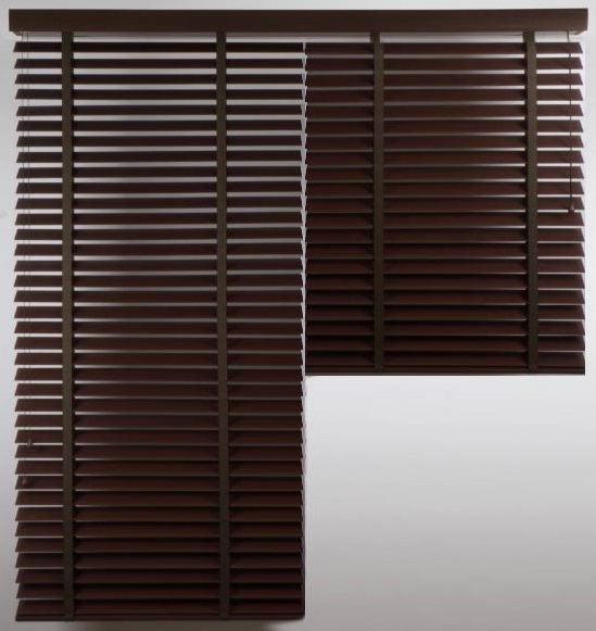Żaluzja DUAL Lipowa – kolor Anyż – odcienie brązu, orzech, heban – CLICKY® Flip 50 mm