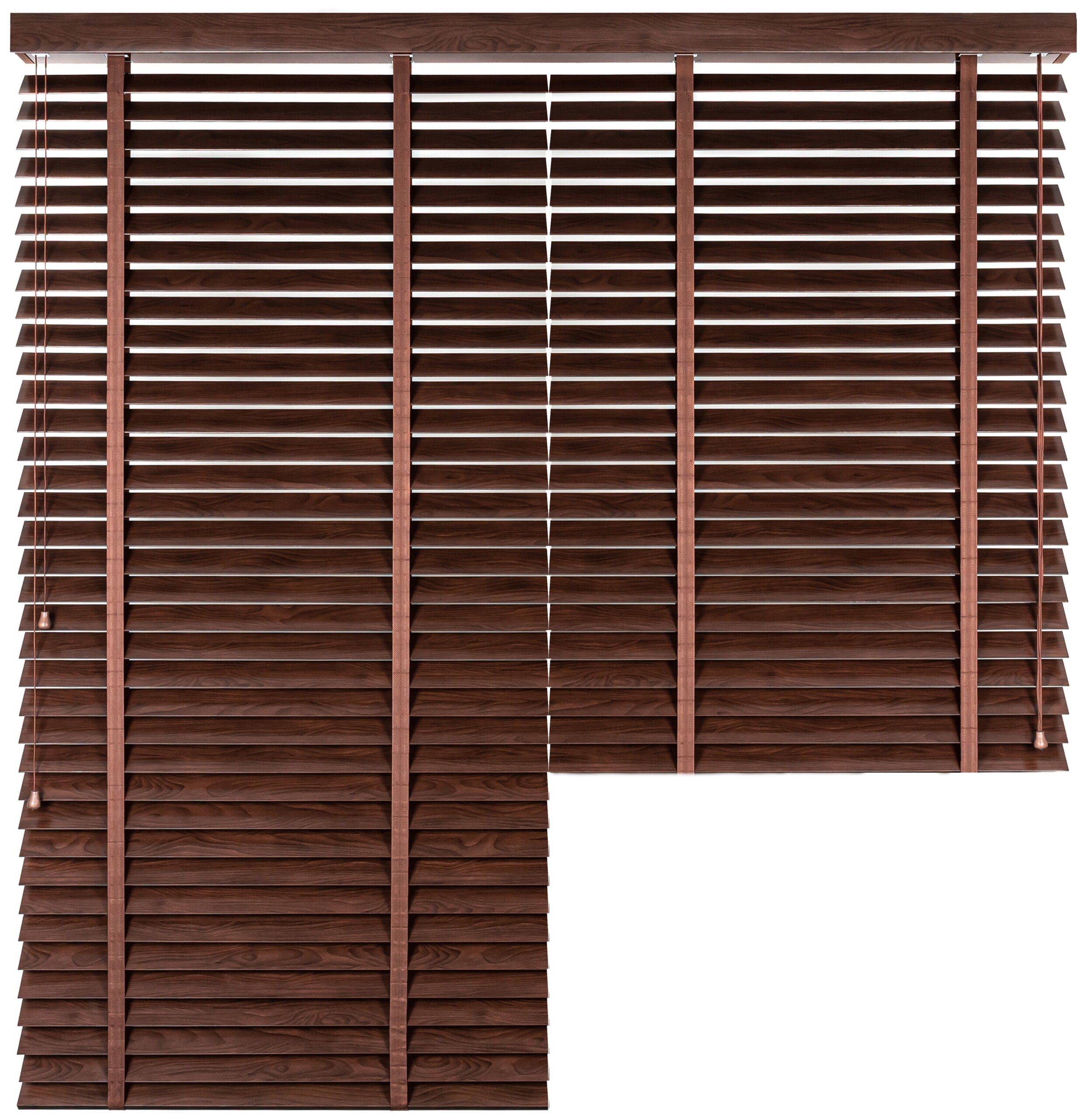 Żaluzja DUAL Lipowa – kolor Herbata – odcienie brązu, heban – CLICKY® Flip 50 mm