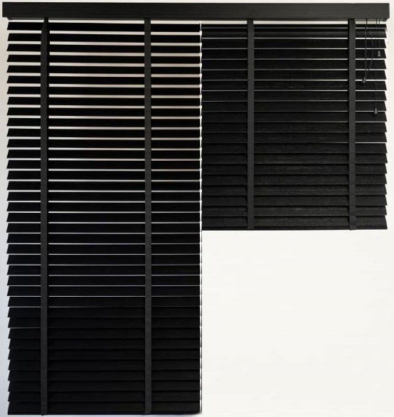 Żaluzja DUAL Bambusowa – kolor Arabika – czarny – CLICKY® Flip 50 mm