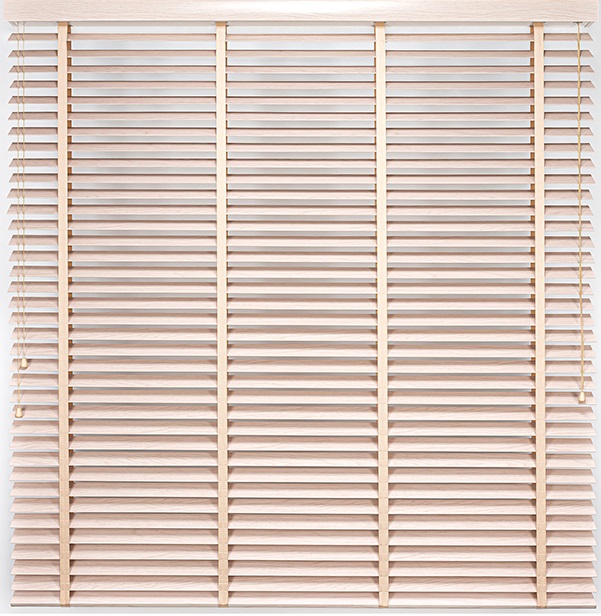 Żaluzja Lipowa – kolor Żeń-Szeń – jasny brąz, brzoza, ecru – CLICKY® Flip 50 mm