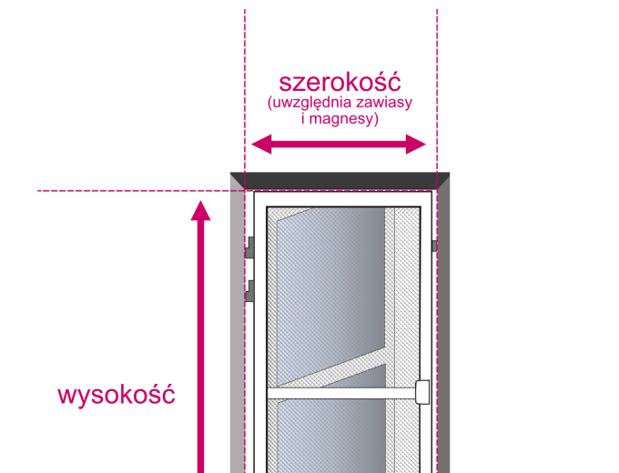 CLICKY Swing moskitiera drzwiowa - szerokość i wysokość